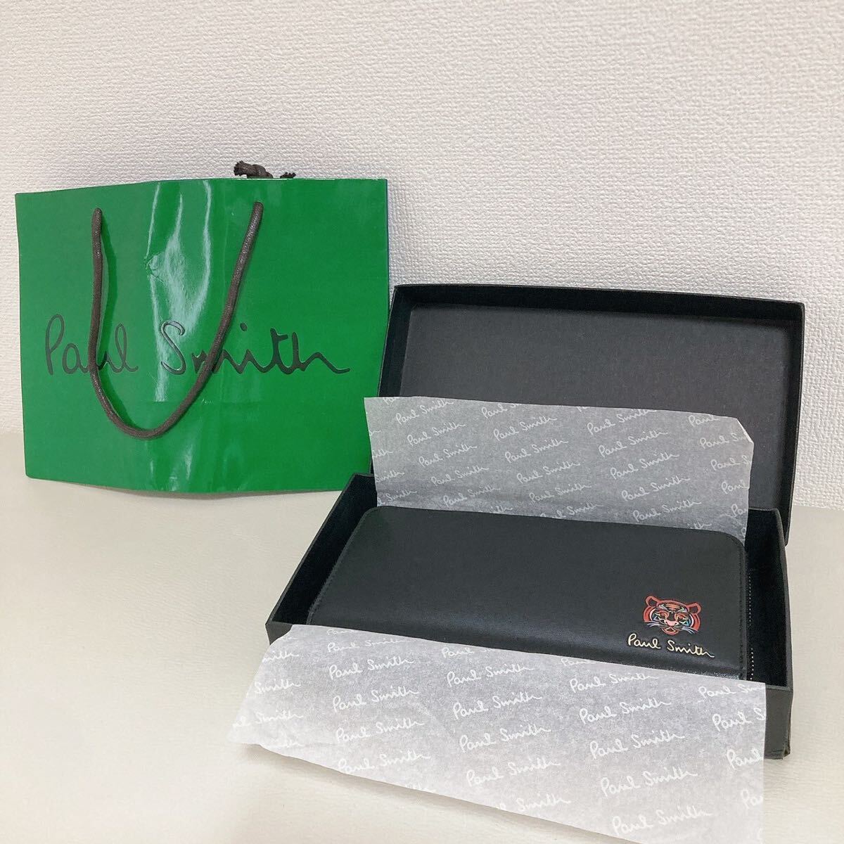 ポールスミス】 レザー 財布 メンズ ファスナー付き 長財布 牛革 ポールスミス】 レザー 財布 メンズ ファスナー付き 長財布 牛革