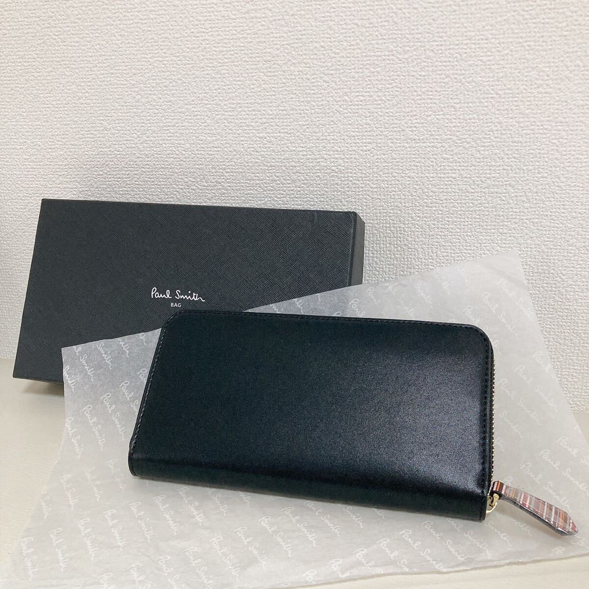ポールスミス】 レザー 財布 メンズ ファスナー付き 長財布 牛革 ポールスミス】 レザー 財布 メンズ ファスナー付き 長財布 牛革
