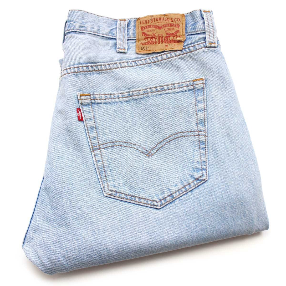 ★Levi'sリーバイス 501 デニムパンツ カスタム アイスブルー w38★SDP3204 ジーンズ ストレート オーバーサイズ ビッグサイズ