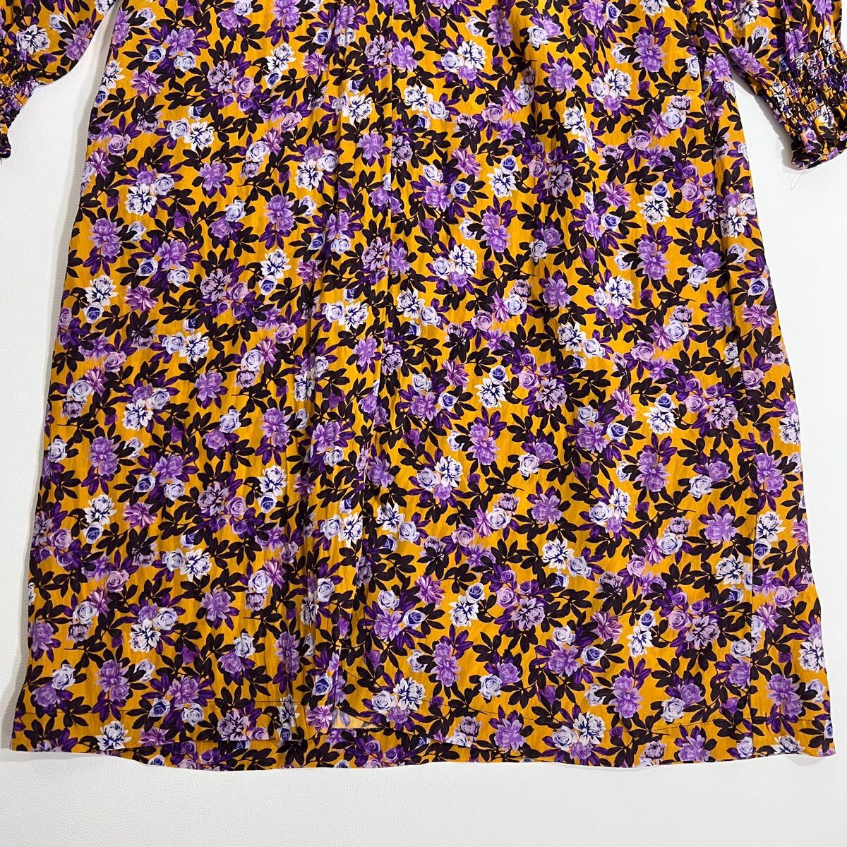 良品 BAUM UND PFERDGARTEN バウムウンドヘルガーデンロングワンピース ANAMAY FLOWER 総柄 花柄 レトロフラワーレディース_画像2