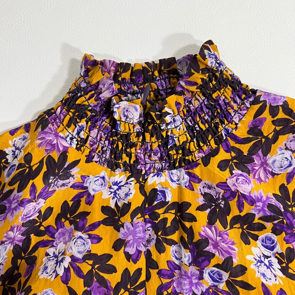 良品 BAUM UND PFERDGARTEN バウムウンドヘルガーデンロングワンピース ANAMAY FLOWER 総柄 花柄 レトロフラワーレディース_画像4