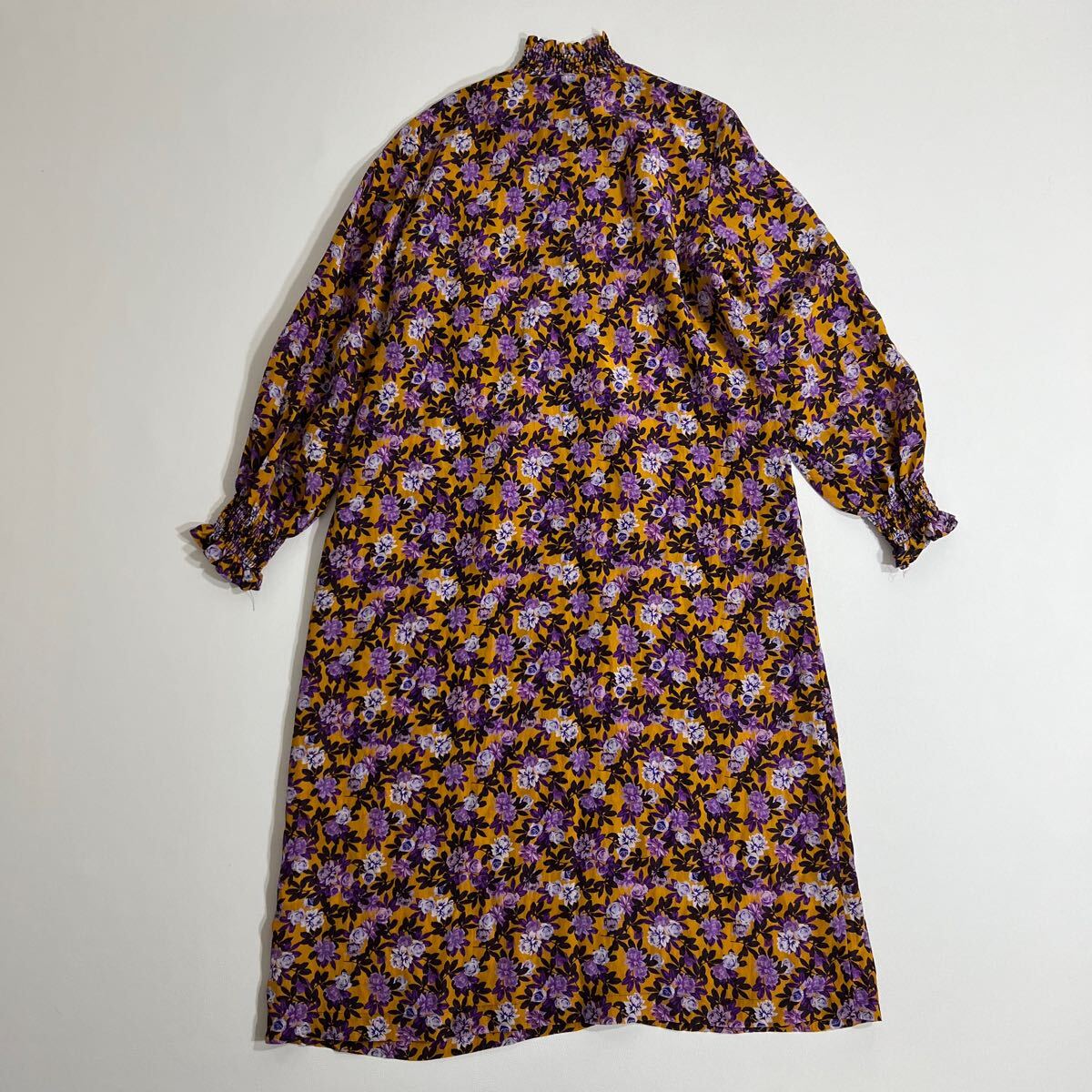 良品 BAUM UND PFERDGARTEN バウムウンドヘルガーデンロングワンピース ANAMAY FLOWER 総柄 花柄 レトロフラワーレディース_画像6