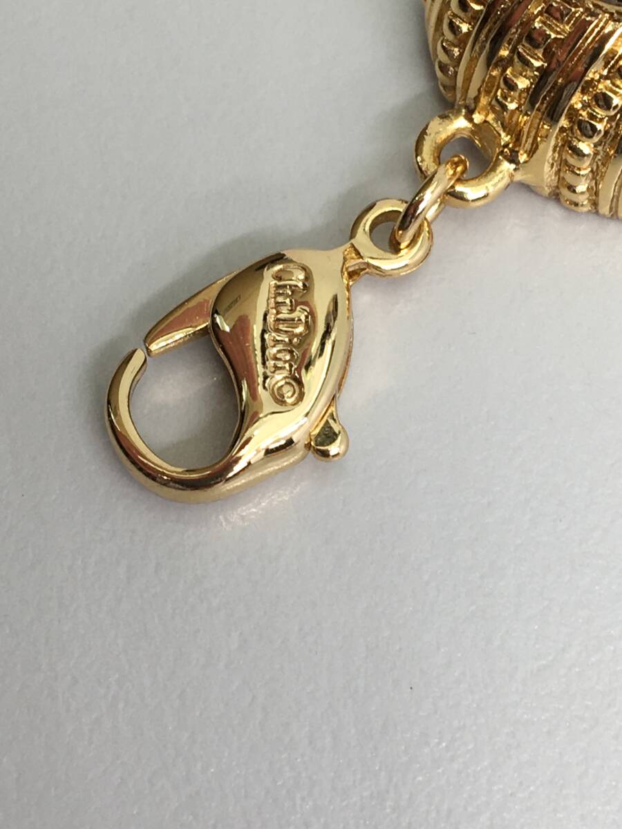 48410 Christian Dior Christian Dior цветной камень браслет Gold цвет Vintage редкость браслет 