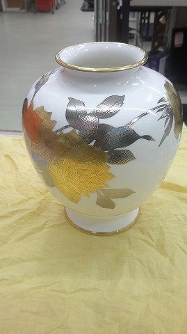 ★e☆☆箱無し ナルミ エグゼクティブコレクション 金銀彩 薔薇 花器