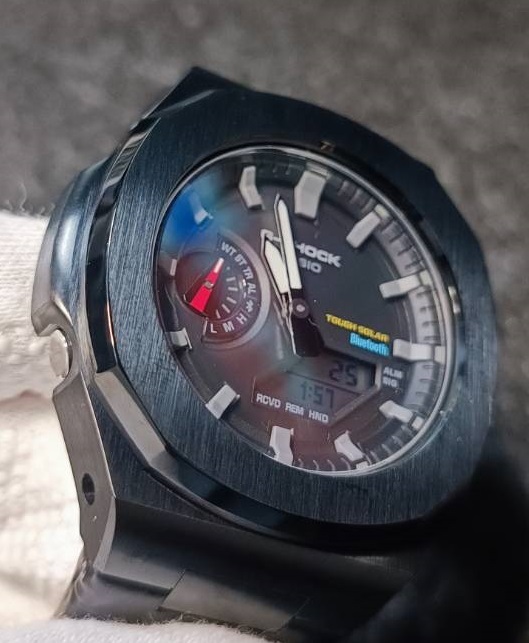 GA2100* no. 6 поколение * чёрный кожа чёрный * Nautilus нержавеющая сталь metal частота custom металл кейс GSHOCK G амортизаторы G-SHOCKji- амортизаторы GA2110