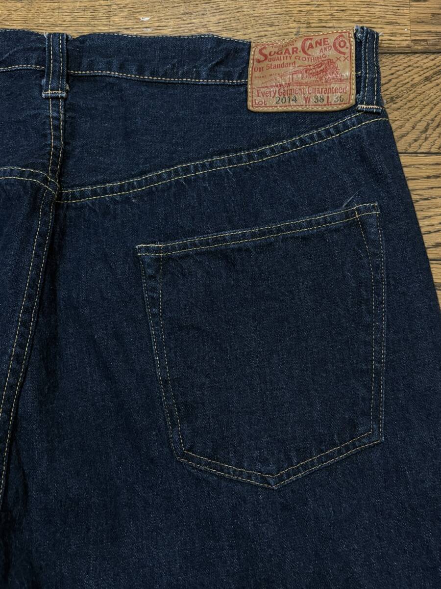※東洋エンタープライズ SUGAR CANE シュガーケーン LOT 2014 セルビッチ デニムパンツ 濃紺 大きいサイズ 38 　　 BJBD.AJ