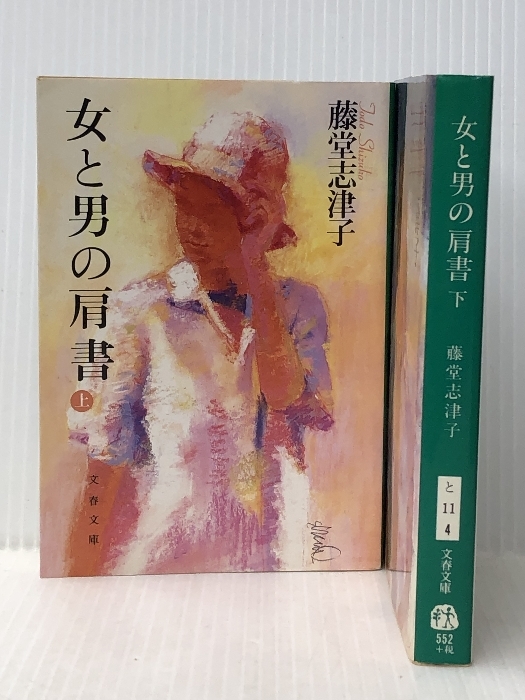 文春文庫 女と男の肩書 上下2冊