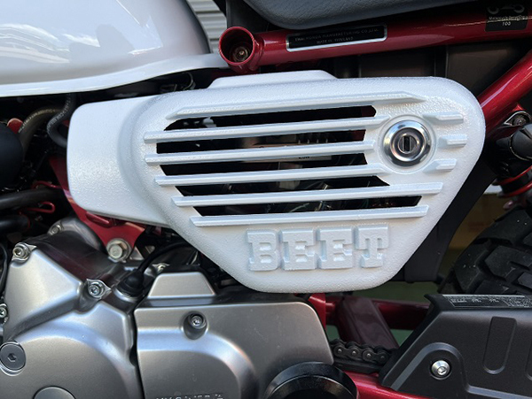 * быстрое решение BEET JAPAN HONDA MONKEY125 Alf .n покрытие левый белый новый товар Honda Monkey 125 свекла Japan Alf .n боковая крышка Honda 