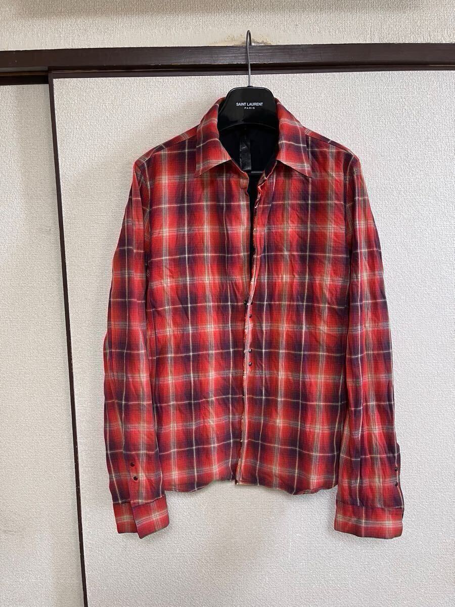 【美品】【レターパックプラス対応】 wjk ダブルジェイケイ HOOK SHIRTS フックシャツ ホック 長袖 即決早い者勝ち