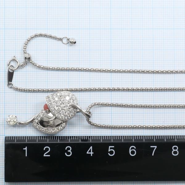 K18WG necklace yellow diamond 0.370 VVS2 diamond 1.04 san . expert evidence gross weight approximately 13.0g approximately 50cm used beautiful goods free shipping *0315