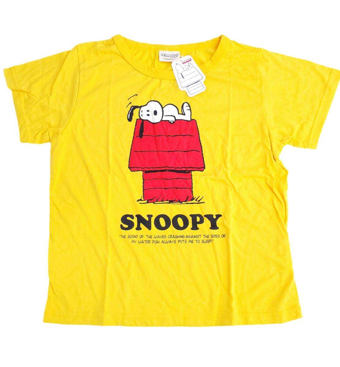 【未使用 タグ付き】 SNOOPY スヌーピー 半袖 Tシャツ 犬 PEANUTS 11512001 LLサイズ イエロー 黄色