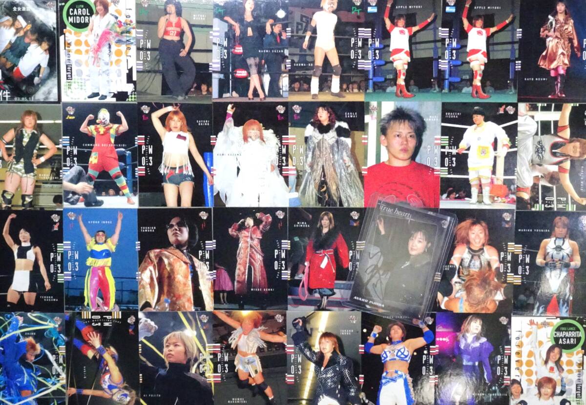 ＜送料無料＞ 2004年 BBM 女子プロレス 石田亜矢子 直筆サインカード 刻印 限定79枚 NEO リングアナウンサー 女子プロ32枚付き
