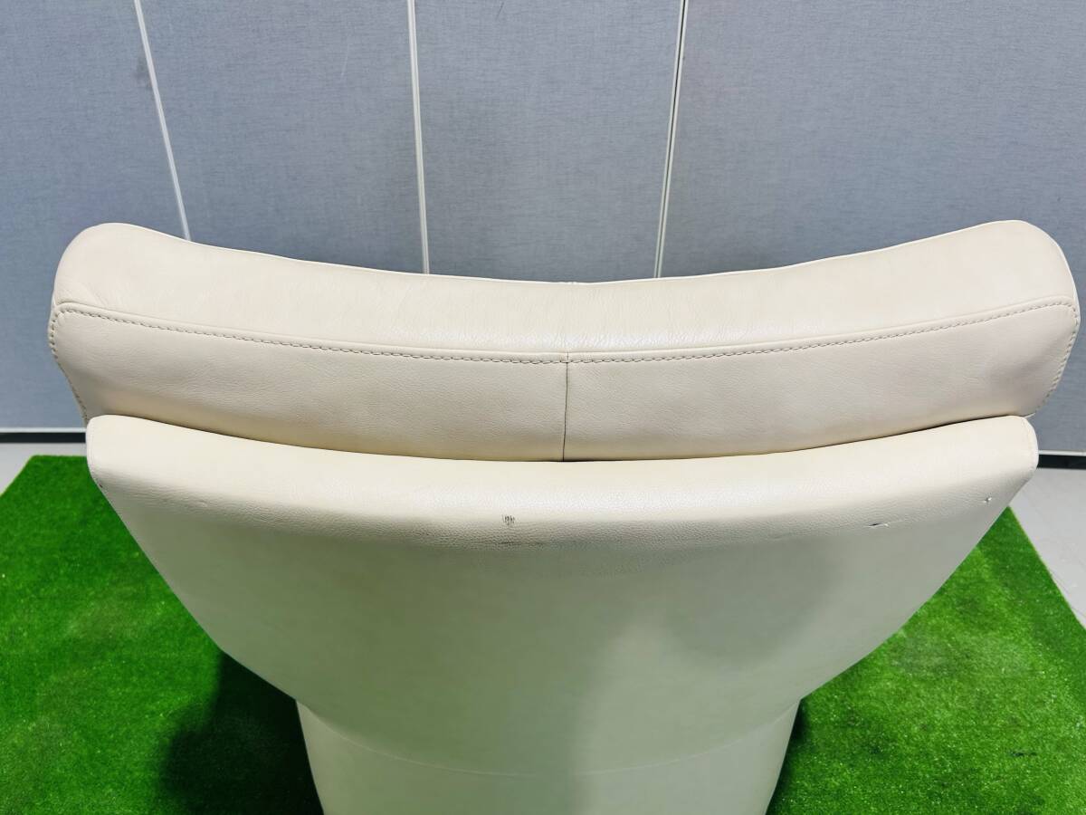 karimoku カリモク 本革ソファ レザー ひとり掛け 白色 karimoku カリモク 本革ソファ レザー ひとり掛け 白色