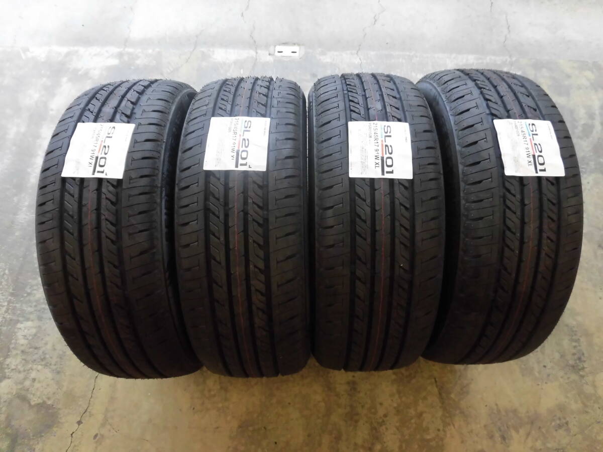 決算SALE!! 新品 未使用タイヤ4本◆セイバーリング SL201 215/45R17 91W(215/45-17)24年◆ブリヂストン プリウス カローラ 86 BRZ CT ポロ 