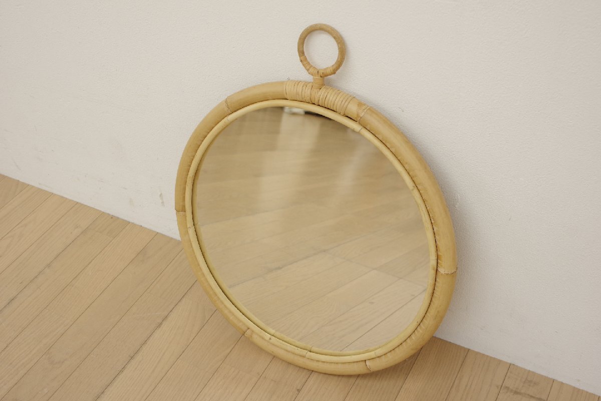 展示品 シカ・デザイン Sika・Design Ella Mirror エラミラー 壁掛けミラー 鏡 アクタス取扱い ラタン 51cm デンマーク ナチュラル 北欧