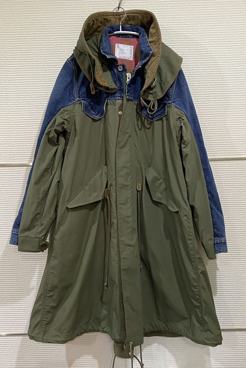 19AW sacai サカイ デニムコート ドッキング モッズコート 19AW sacai サカイ デニムコート ドッキング モッズコート