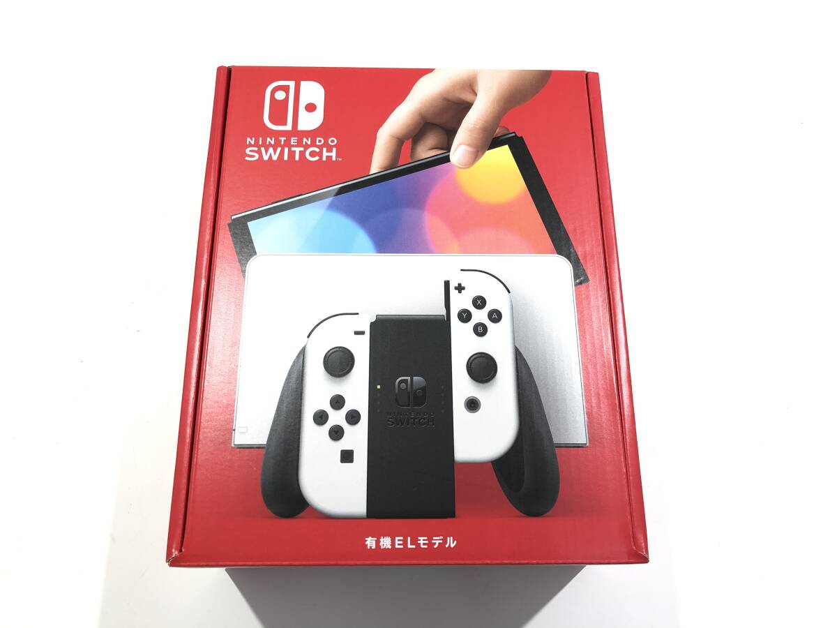 1円スタート 未使用品 店舗印有り Nintendo Switch 有機ELモデル ホワイト ニンテンドースイッチ本体