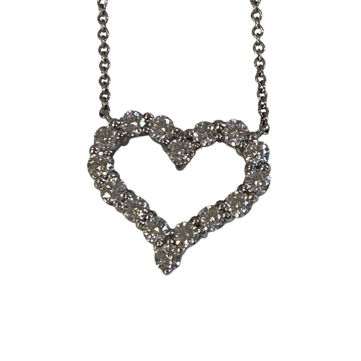 [ б/у товар ] Tiffany Tiffany&Co sentimental Heart Pt950 4.5g колье J73602RD