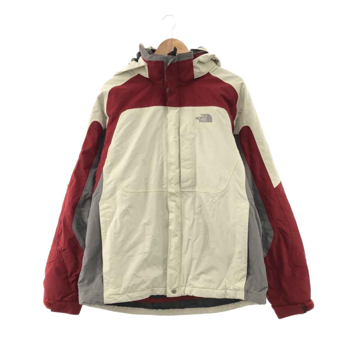 ◆中古品◆THE NORTH FACE ノースフェイス HYVENT ハイベント 脱着式フードマウンテンパーカー サイズL マルチカラー ライナー付 V60110NSD