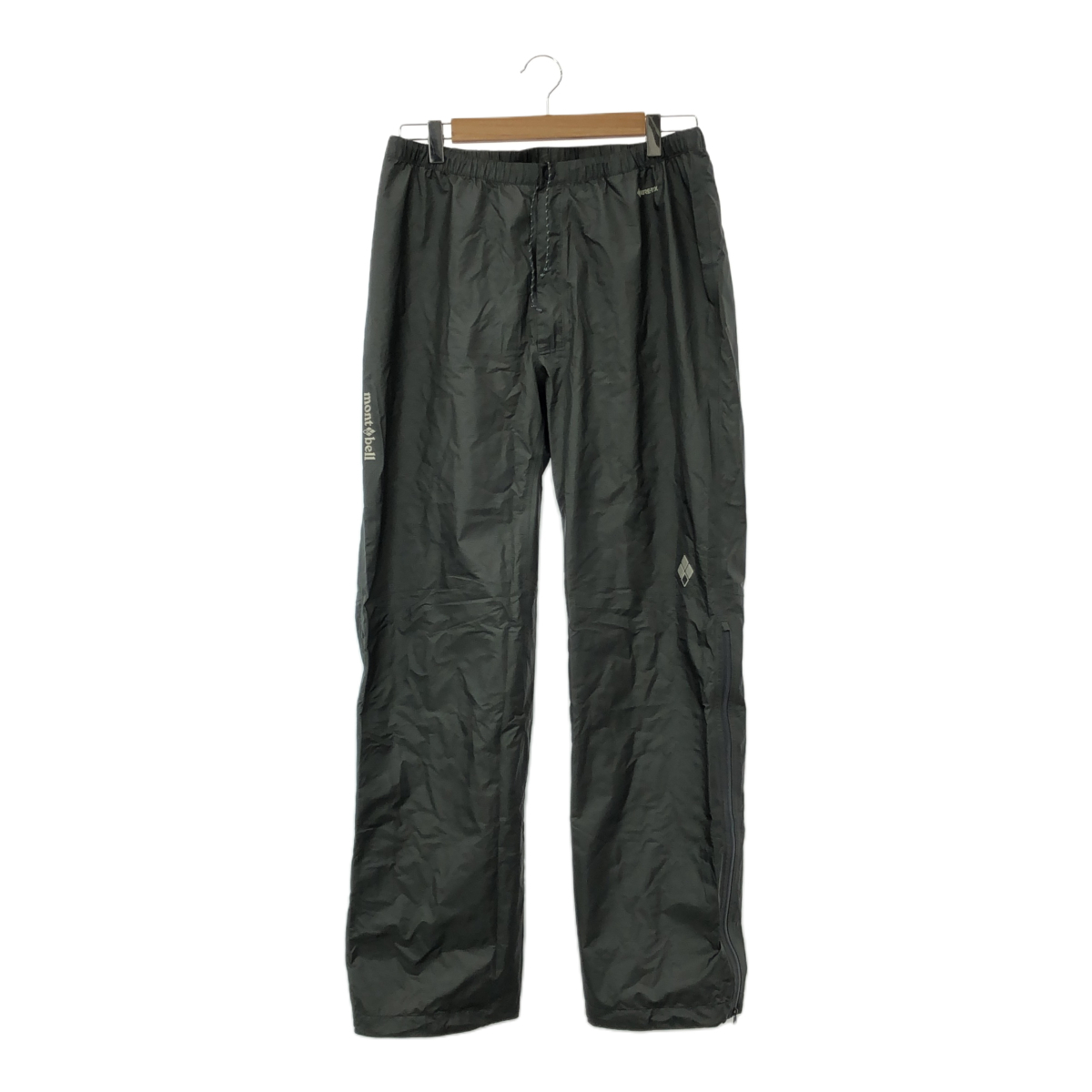 ◆中古品◆モンベル montbell ストーム クルーザー パンツ メンズ L グレー GORE－TEX ゴアテックス 雨具 レインウェア R69437NSS
