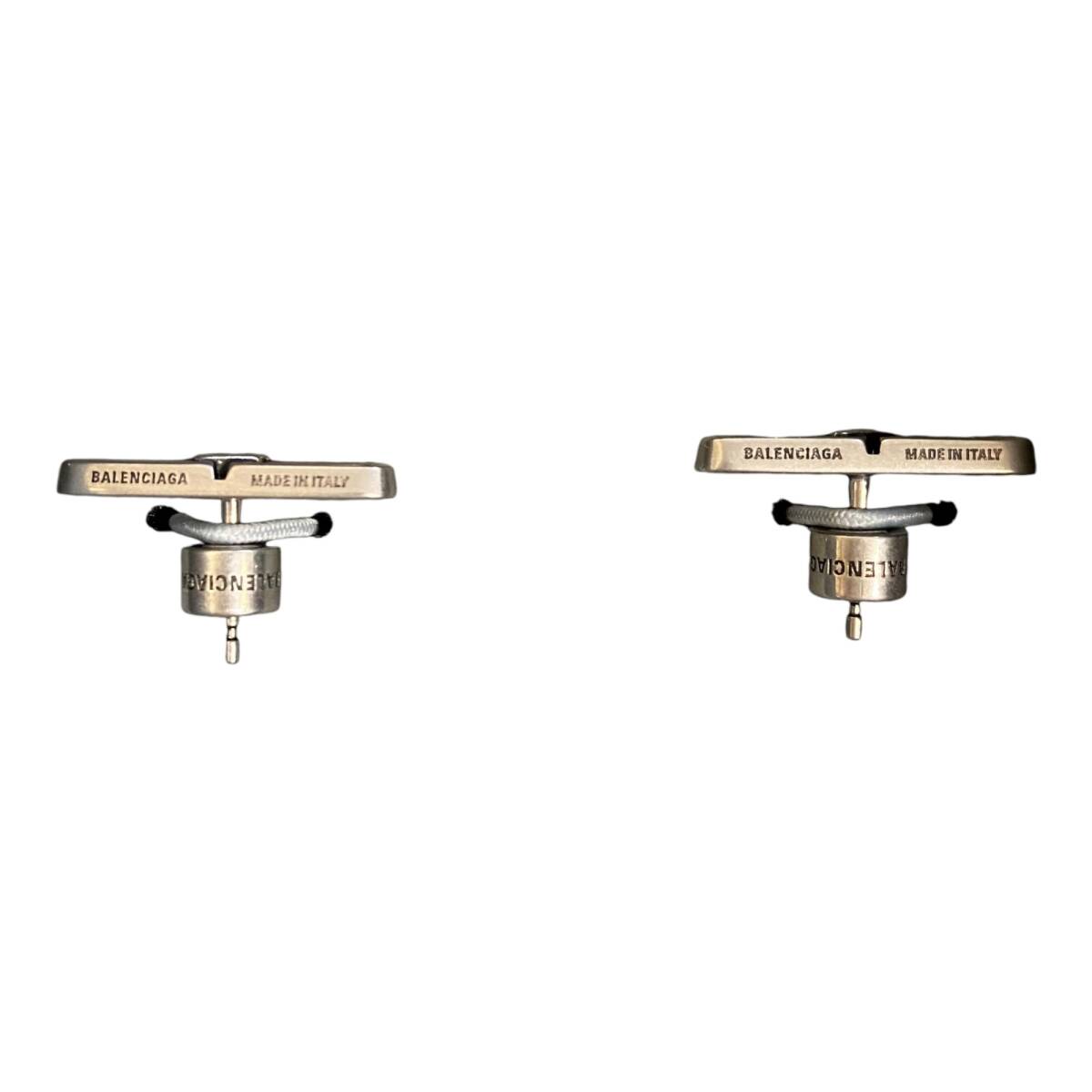 【中古品】BALENCIAGA バレンシアガ BB ICON ピアス シルバーアクセサリー レディースアクセサリー L74354RD_画像2