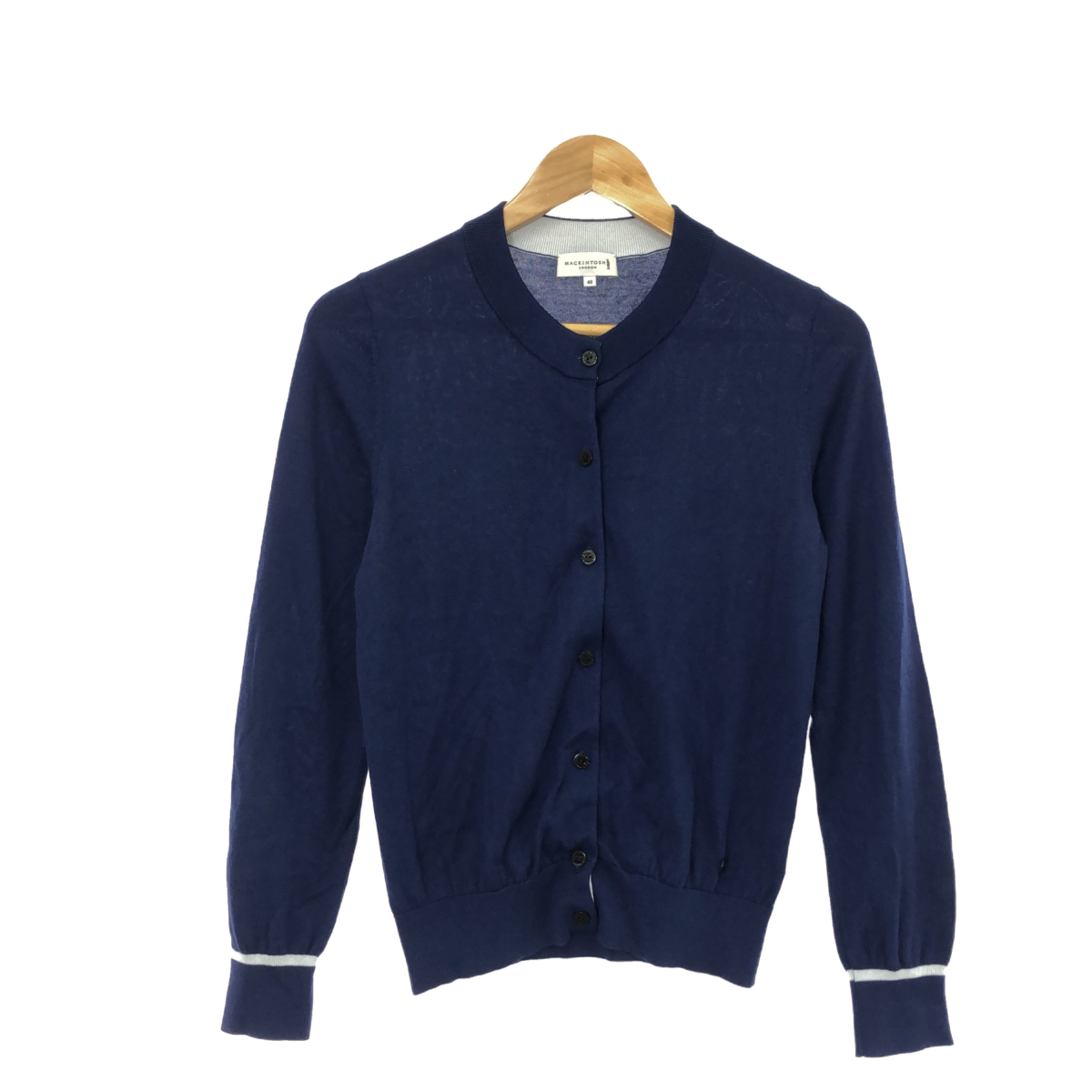 ◆中古品◆ MACKINTOSH LONDON マッキントッシュロンドン カーディガン サイズ40(L) ネイビー レディース 長袖 クルーネック V72752NSC