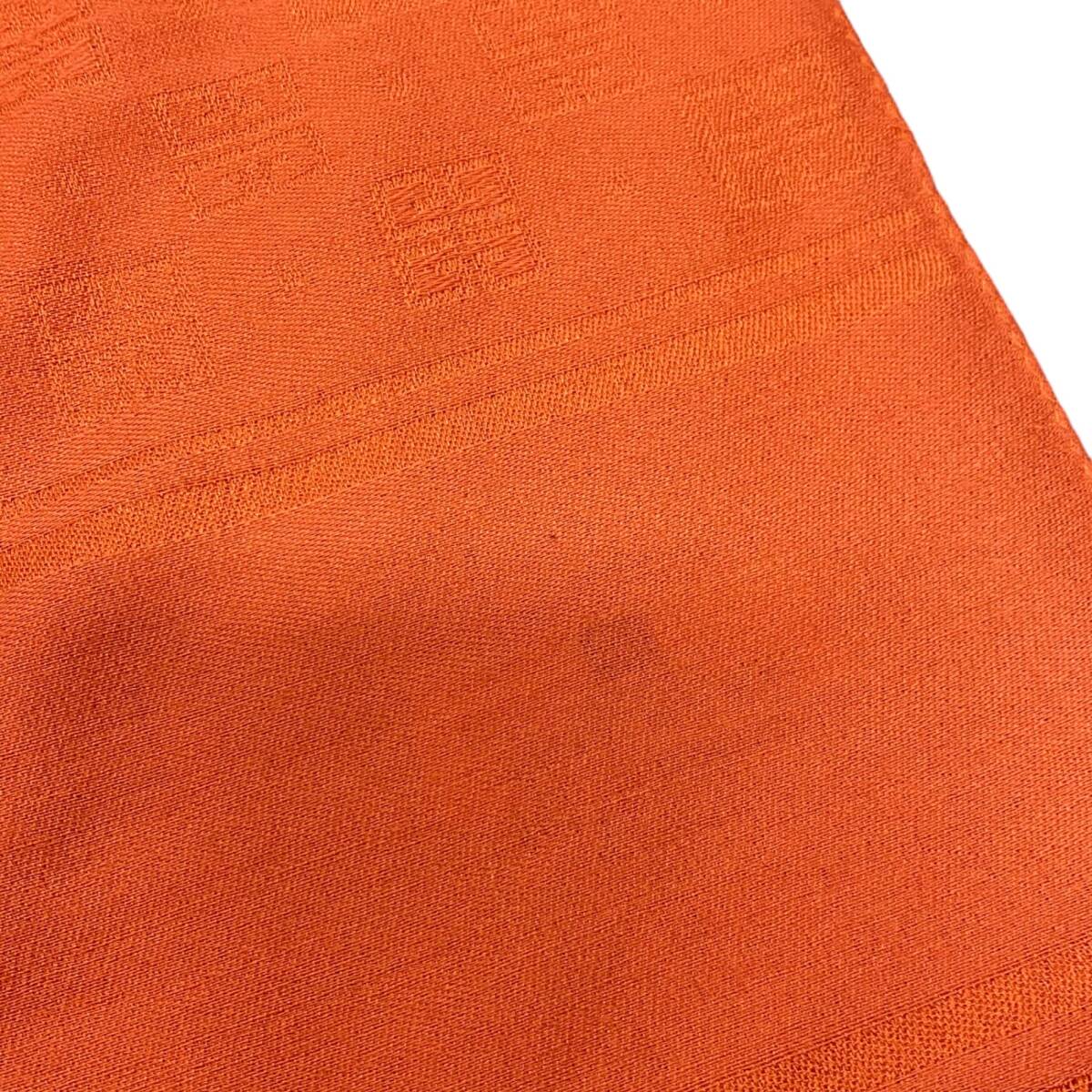 [ б/у товар ]GIVENCHY Givenchy бахрома палантин orange шаль muffler женский kyA11245RO