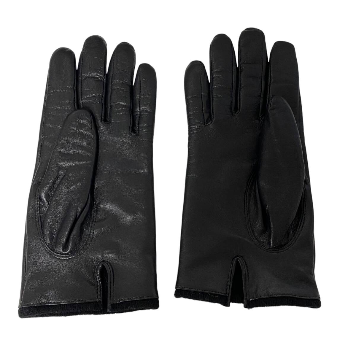 【中古品】HIROKO KOSHINO コシノヒロコ 手袋 レザーグローブ ブラック レディース小物 kyL11249RO
