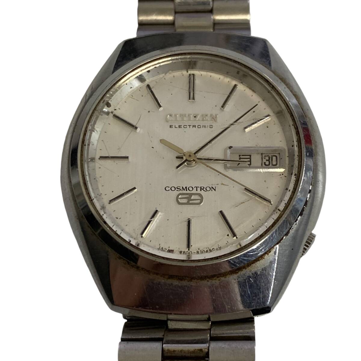 【中古品】 CITIZEN シチズン COSMOTRON コスモトロン デイデイト クオーツ メンズ腕時計 箱無し 本体のみ L72158RD