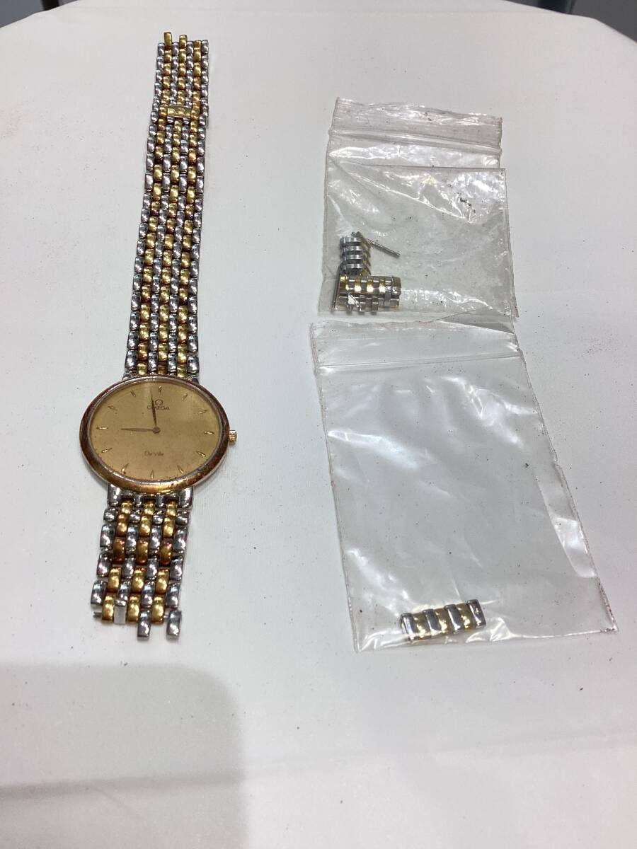 オメガ　デヴィル　32mm　不動　ベルト破損　ジャンク ZMK1583Z