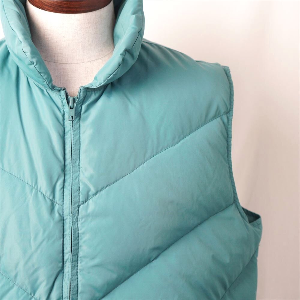 80s ビンテージ EDDIE BAUER エディバウアー 黒タグ ダンベスト エメラルド L USA製