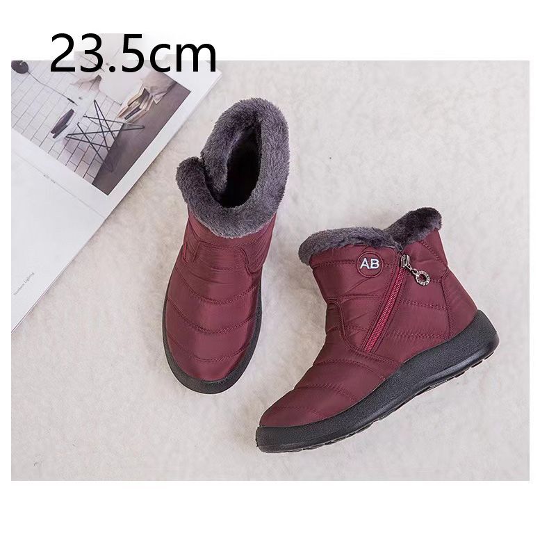  snow boots men's snow shoes boots lady's short boots shoes pair look cup ru protection against cold boots short shoes casual red 23.5cm