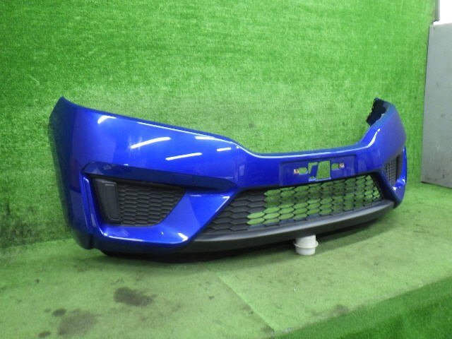 ★ H26年 フィット GK3 純正 フロントバンパー 71101-T5A-000ZJ 青 B593M GK4 GK5 GK6 GP5 ※個人宅不可(福山通運支店止め)[ZNo:06023790]