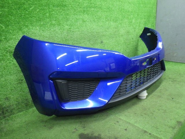 ★ H26年 フィット GK3 純正 フロントバンパー 71101-T5A-000ZJ 青 B593M GK4 GK5 GK6 GP5 ※個人宅不可(福山通運支店止め)[ZNo:06023790]