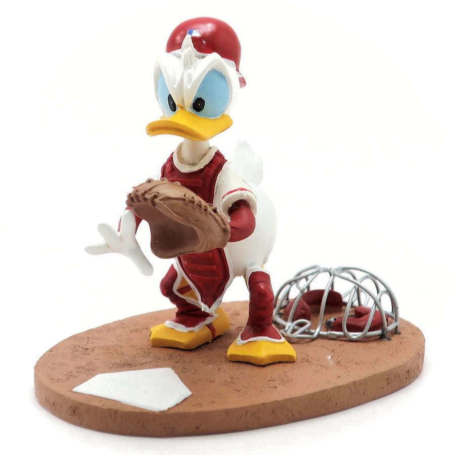 【海外限定】 ディズニー ドナルド エンゼルスフィギュア キャッチャー MLB ドナルド・ダック