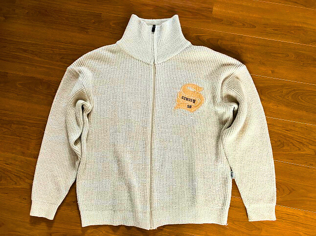 90s OLD STUSSY BIG4 ZIP UP KNIT Lサイズ オールド 90s OLD STUSSY BIG4 ZIP UP KNIT Lサイズ オールド