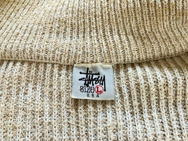 90s OLD STUSSY BIG4 ZIP UP KNIT Lサイズ オールド 90s OLD STUSSY BIG4 ZIP UP KNIT Lサイズ オールド