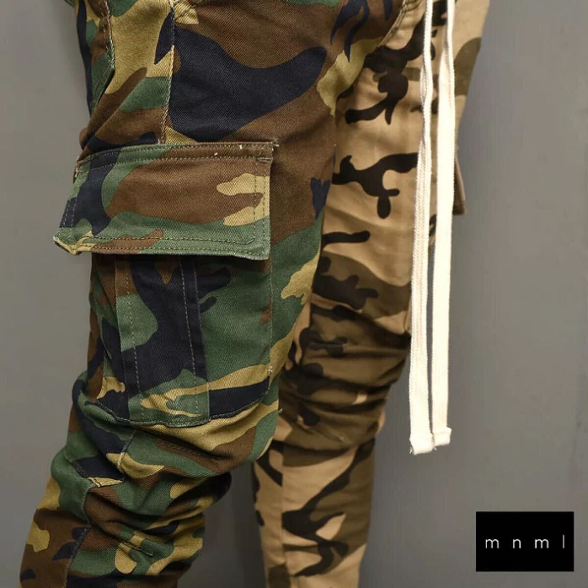 mnml ミニマル 迷彩パンツ XLサイズ 迷彩柄 メンズ クレイジー