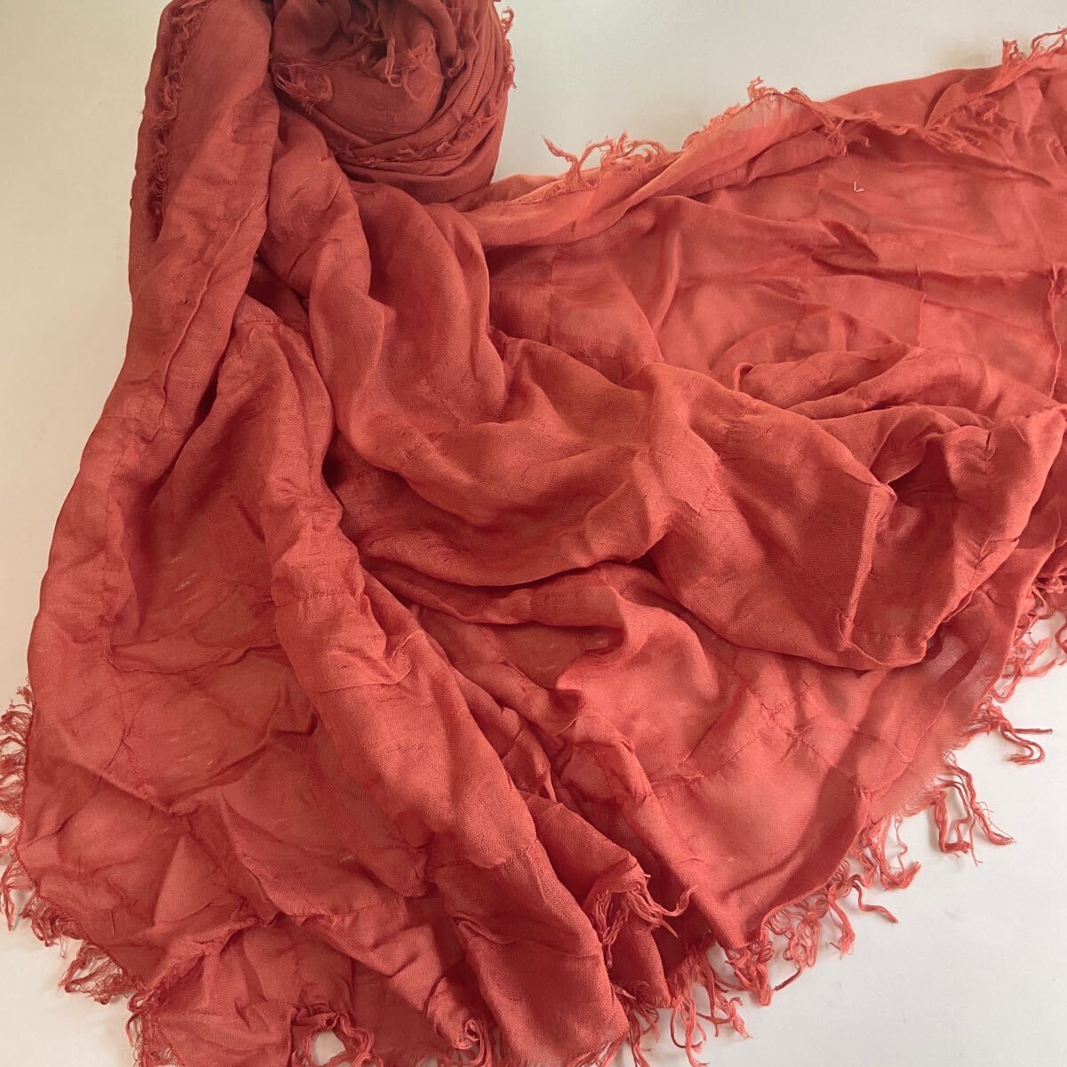  new goods with translation / orange plain embroidery thin large size four square shape autumn stole 