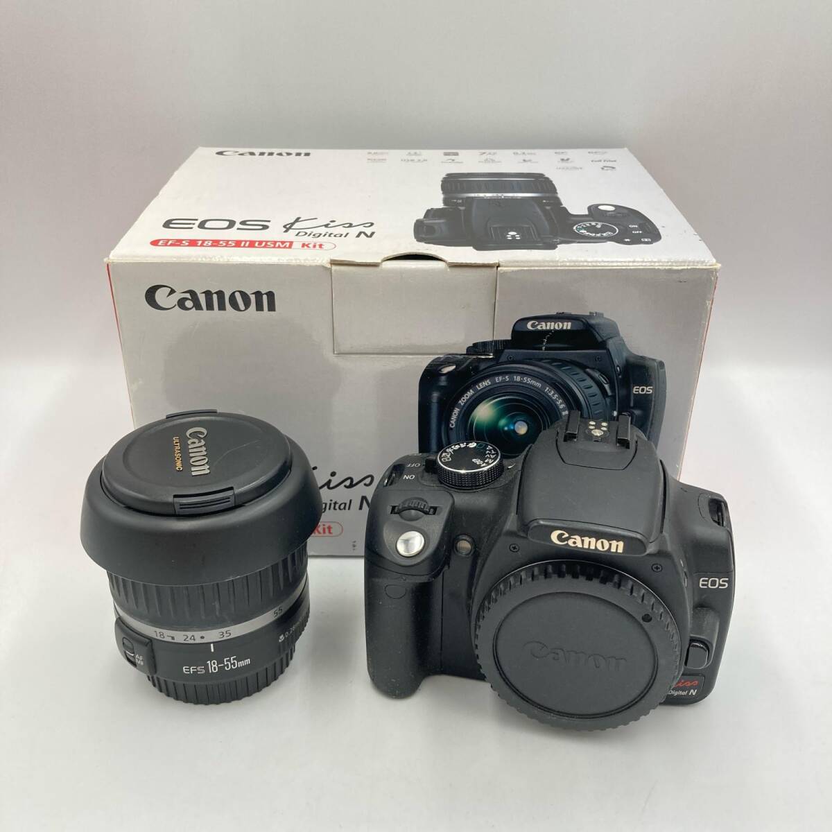 C430★Canon キャノン EOS Kiss Digital N デジタルカメラ 一眼レフカメラ 18-55mm KISSX50BK-1855IS2LK ブラック