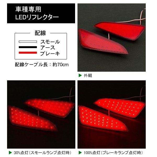 LEDリフレクター C-HR ZYX10 NGX50 スモール・ブレーキ連動 ブレーキランプ_画像2