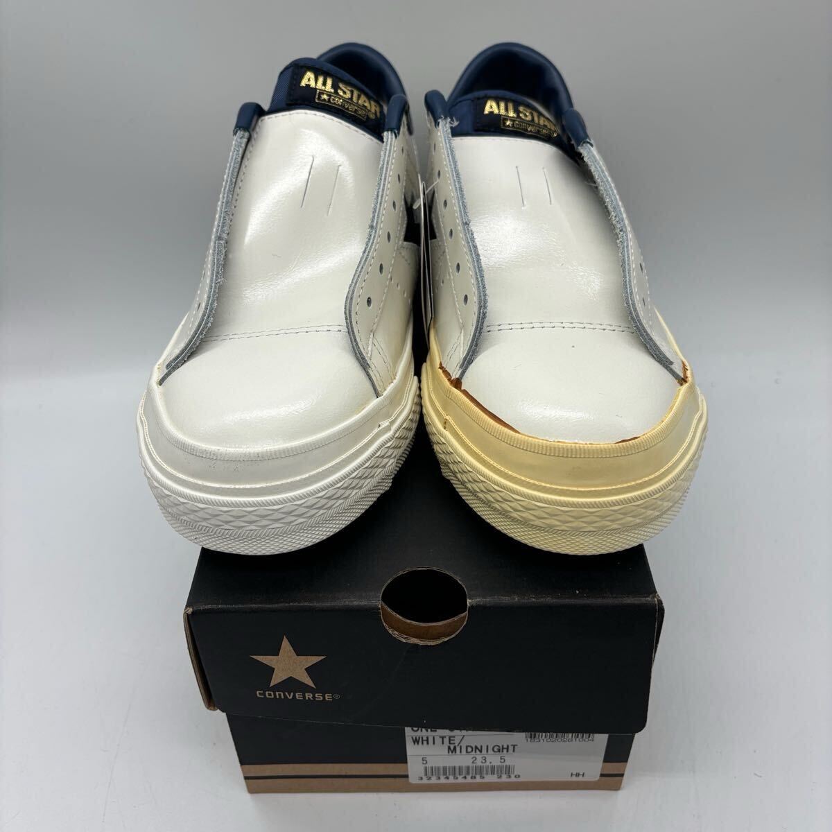 [23.5cm]Dead Stock Converse One Star Ox White Mid Night Converse one Star белый midnight сделано в Японии ALLSTAR Logo 05