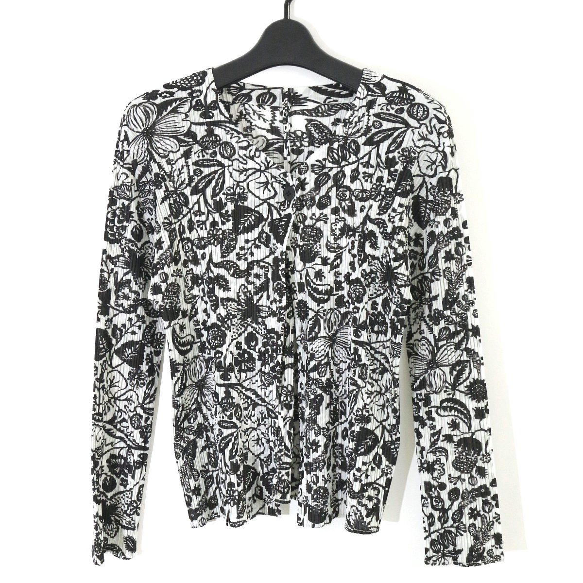 PLEATS PLEASE ISSEY MIYAKE 09AW ボタニカルプリント1Bカーディガン 3 PP93-JO753 プリーツプリーズ イッセイミヤケ