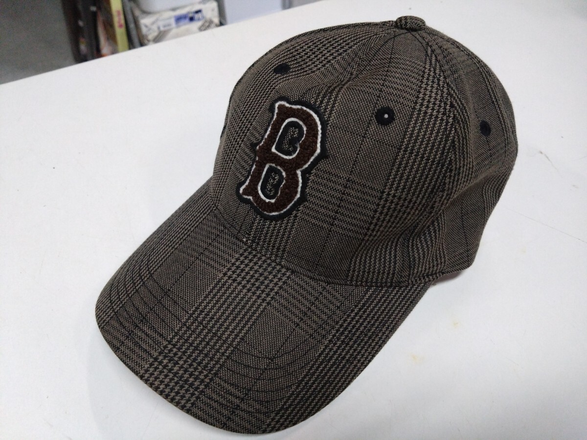 ● 2007 MLBP/COOPERSTOWN COLLECTION/ BY KURIHARA/ボストン レッドソックス シルバーホロ 57-59cm チェック柄 帽子 キャップ CAP 栗原 ③