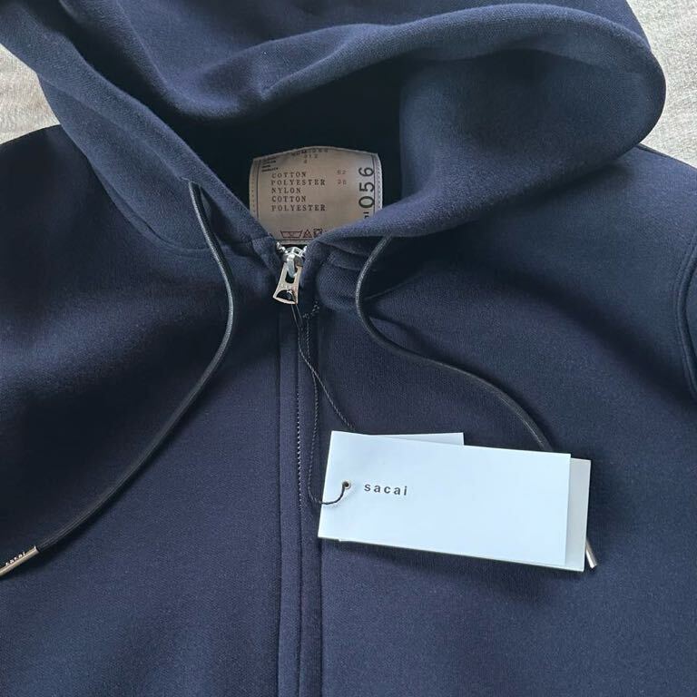 濃紺4新品 sacai メンズ スポンジ スウェット シャツ パーカー 濃紺4新品 sacai メンズ スポンジ スウェット シャツ パーカー