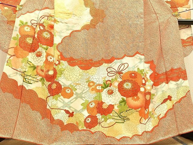 Yahoo!オークション - 平和屋着物 豪華振袖 絞り 駒刺繍 結紐雲