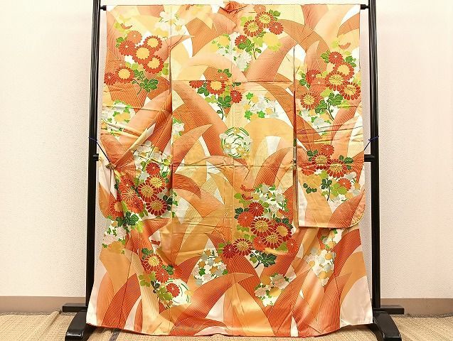 平和屋着物■豪華振袖　駒刺繍　菊花丸文　金彩　逸品　BAAJ4240jr