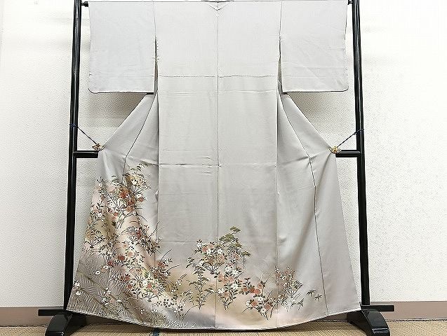 平和屋着物■豪華色留袖　扇面花文　暈し染め　金彩　逸品　BAAJ2727hj