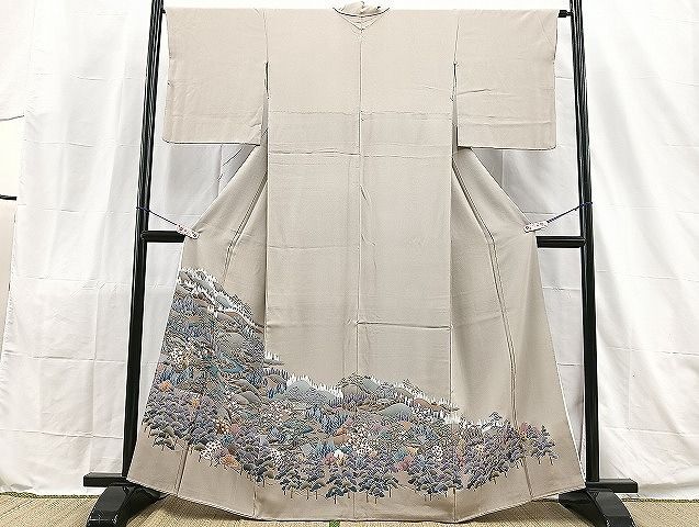 平和屋着物■豪華色留袖　友禅　御所解風景文　逸品　BAAI7645yc