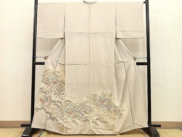 平和屋着物■豪華色留袖　作家物　花鳥菱文　逸品　BAAJ6616xi